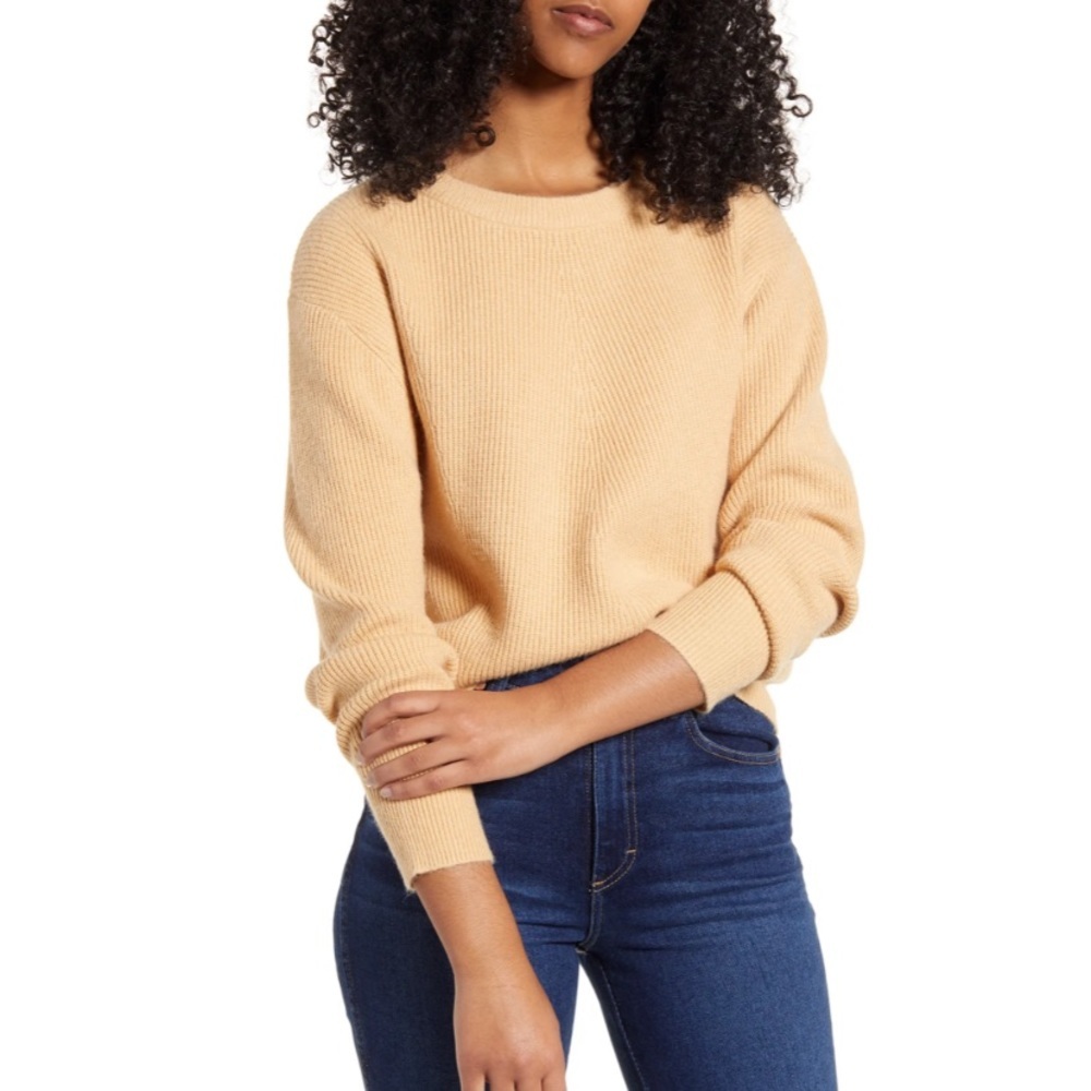 All in Favor Ribbed Crew Neck Sweater